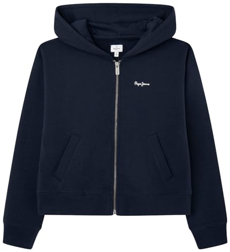 Pepe Jeans Mädchen Zelicia Hooded Sweatshirt, Blue (Dulwich), 16 Years von Pepe Jeans