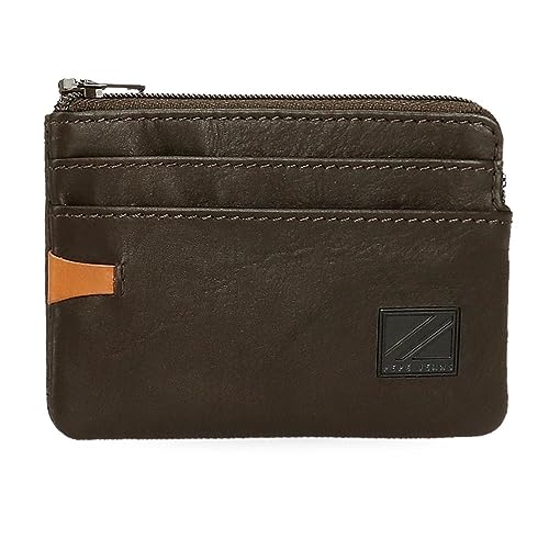 Pepe Jeans Marshal Geldbörse Braun 11 x 7 x 1,5 cm Leder, braun, Talla única, geldbörse von Pepe Jeans