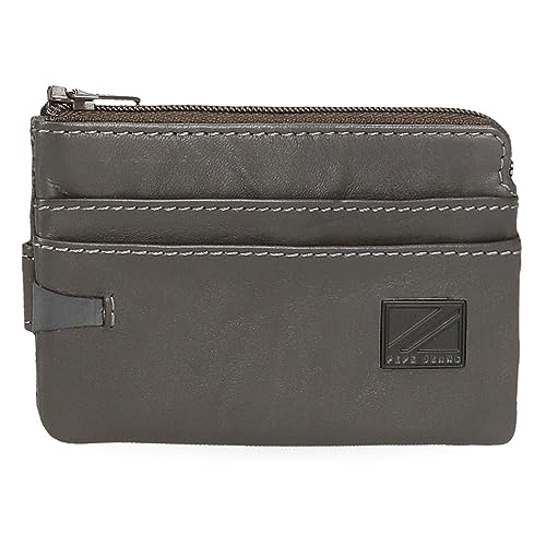 Pepe Jeans Marshal Geldbörse mit Kartenfach, Grau, 11 x 7 x 1,5 cm, Leder, grau, Talla única, Geldbörse mit Kartenhalter von Pepe Jeans