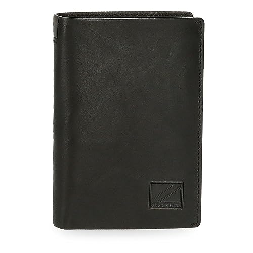 Pepe Jeans Marshal Vertikale Geldbörse mit Geldbörse, schwarz, 8,5 x 11,5 x 1 cm Leder, Schwarz, Talla única, Vertikale Geldbörse mit Geldbörse von Pepe Jeans