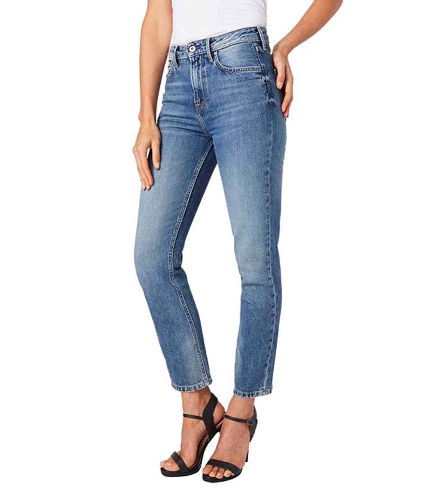 Pepe Jeans Mary Damen Straight Jeans High Waist Hose PL203057GH98 000 Blau von Pepe Jeans