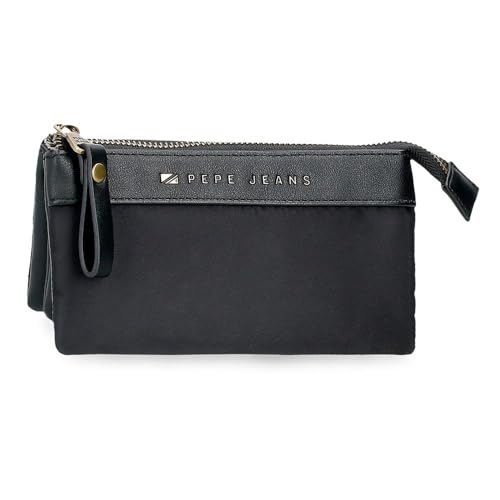 Pepe jeans Joumma Bags Morgan Casual Tagesrucksack, Reisetaschen, beige und schwarz, Kunstleder für Damen, Schwarz, Talla única, Geldbörse von Pepe jeans