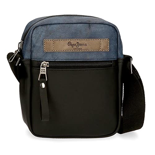 Pepe Jeans Ozeanblaue Umhängetasche 15x19,5x6 cm Polyester mit Kunstlederdetails von Pepe Jeans