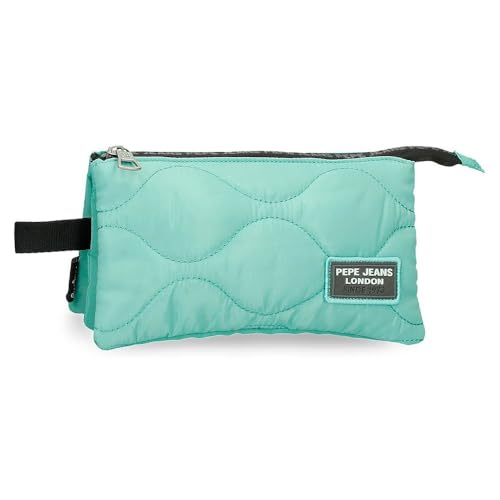 Pepe Jeans Orson Dreifach-Federmäppchen, 22 x 12 x 2 cm, grün, 22x12x2 cms, Dreifach-Etui von Pepe Jeans