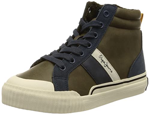 Pepe Jeans Ottis Casual HIGH B Sneaker, 765KHAKI Green, 32 EU von Pepe Jeans