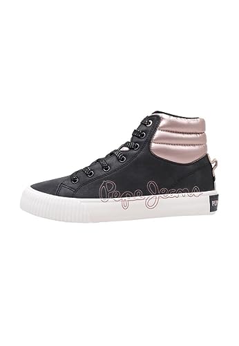 Pepe Jeans Ottis Padded Sneaker, Black (Black), 39 EU von Pepe Jeans