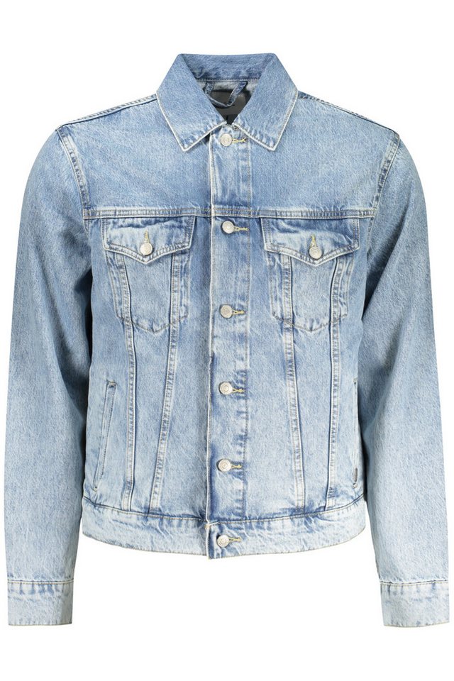 Pepe Jeans Outdoorjacke Blaue Herren-Jeansjacke: Regular Fit, Vintage-Look, vier Taschen von Pepe Jeans