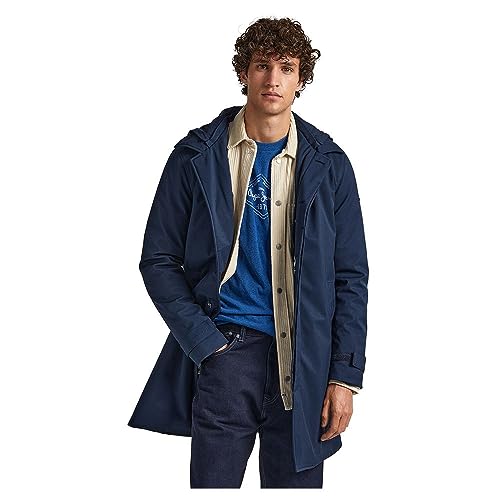 Pepe Jeans - Parka Jacke Broderick Pm402849 594 Dulwich – Farbe Blau – Größe M, blau von Pepe Jeans