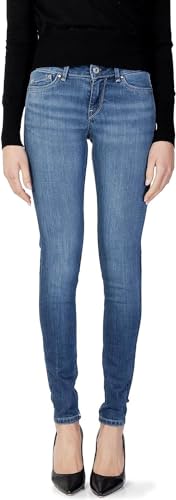 Pepe Jeans Pepe Pixie Skinny Stretchjeans Damen Mid Waist Stretch Denim, Farbe:blau, Hosengrößen:W29, Hosenlänge:L32 von Pepe Jeans