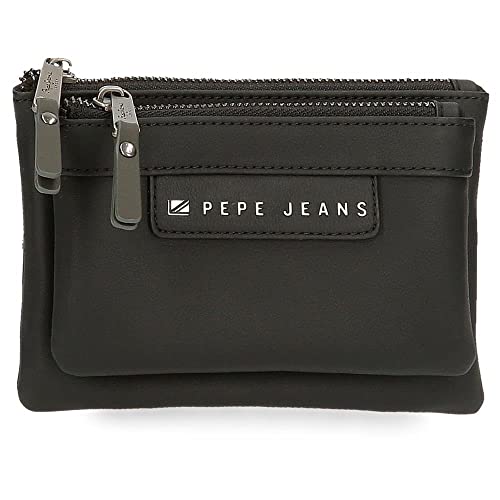 Pepe Jeans Piere Geldbörse Kulturbeutel Schwarz 17 x 9 x 2 cm Kunstleder, Schwarz , Geldbörse Kulturbeutel von Pepe Jeans