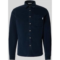 Pepe Jeans Regular Fit Freizeithemd aus Baumwoll-Mix Modell 'CLAYTON' in Marine, Größe XXL von Pepe Jeans