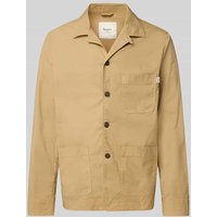 Pepe Jeans Regular Fit Hemdjacke aus Baumwoll-Mix in Khaki, Größe XL von Pepe Jeans
