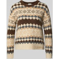 Pepe Jeans Regular Fit Strickpullover mit Woll-Anteil Modell 'CELESTINE' in Schoko, Größe L von Pepe Jeans