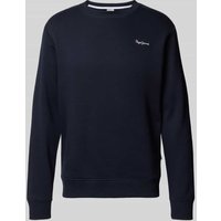 Pepe Jeans Regular Fit Sweatshirt aus Baumwollmix Modell 'MACBETH' in Marine, Größe XXL von Pepe Jeans