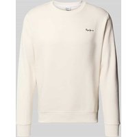 Pepe Jeans Regular Fit Sweatshirt aus Baumwollmix Modell 'MACBETH' in Offwhite, Größe S von Pepe Jeans