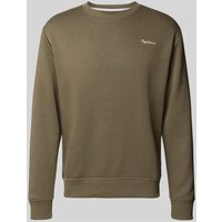 Pepe Jeans Regular Fit Sweatshirt aus Baumwollmix Modell 'MACBETH' in Oliv, Größe M Pepe Jeans Regular Fit Sweatshirt aus Baumwollmix Modell 'MACBETH' in Oliv, Größe M von Pepe Jeans