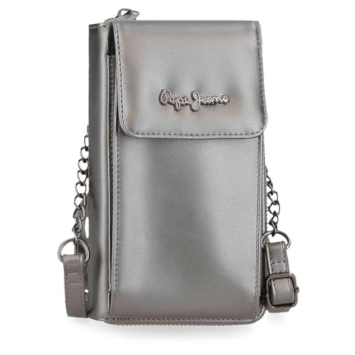 Pepe Jeans Ruby Phone Case Tasche für Damen, Umhängetasche, Anthrazit, Einheitsgröße von Pepe Jeans