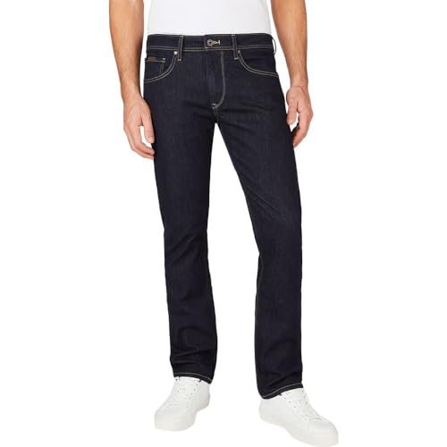 Pepe Jeans STRAIGHT FIT MID-RISE JEANS - CASH, Blue (Denim-bc0), 33W / 32L von Pepe Jeans
