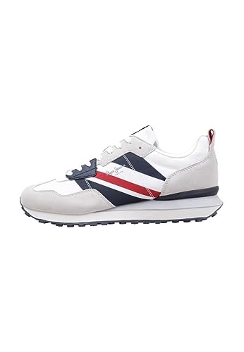 Pepe Jeans Sportschuhe für Herren PMS30944 Foster Man Print SS23 800WHITE Schuhgröße 43 EU von Pepe Jeans