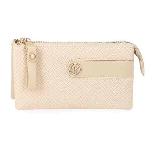 Pepe Jeans Sprig Geldbörse mit DREI Fächern, Beige, 17,5 x 9,5 x 2 cm, Kunstleder von Joumma Bags, Beige, Talla única, Geldbörse mit DREI Fächern von Pepe Jeans