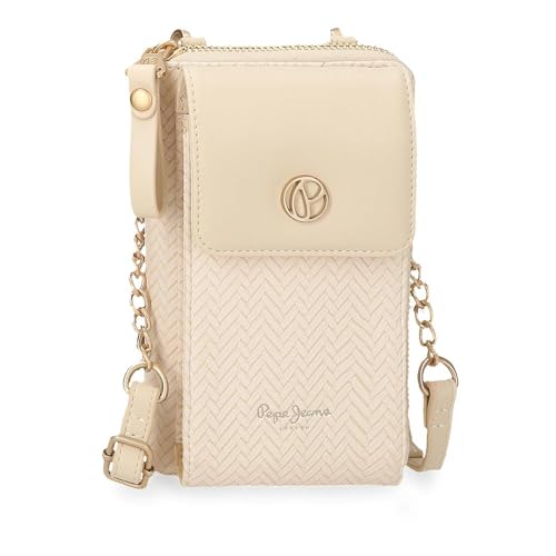 Pepe Jeans Sprig Joumma Bags Umhängetasche, Beige, 11 x 20 x 4 cm, Beige, Talla única, Umhängetaschen Handyhalterung von Pepe Jeans