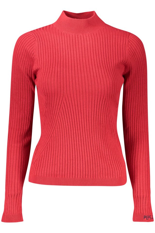 Pepe Jeans Strickpullover Stylishes Langarmshirt mit hohem Kragen und Streifen für Damen von Pepe Jeans