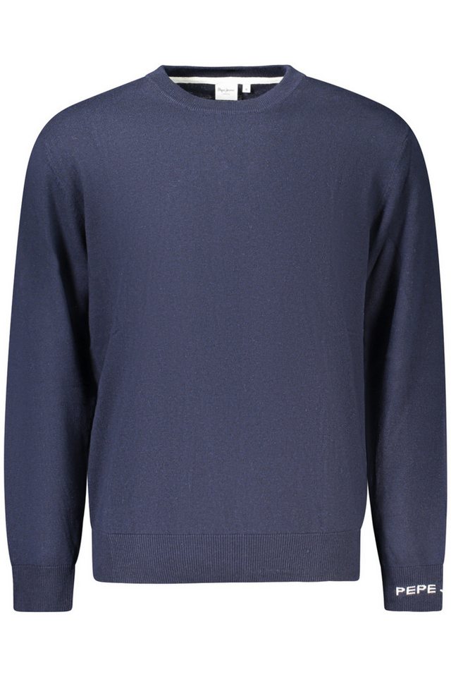 Pepe Jeans Strickpullover Blauer Herren Pullover mit Rundhalsausschnitt und Stickerei von Pepe Jeans