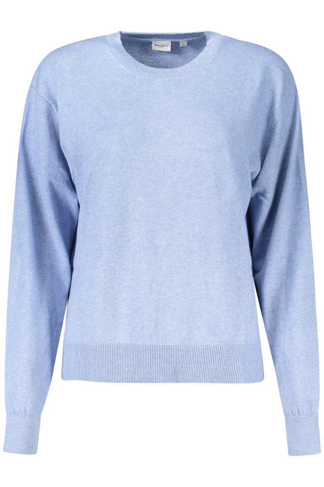 Pepe Jeans Strickpullover Damen Langarmshirt: Rundhals, Stickerei & Seitenschlitze - Blau Pepe Jeans Strickpullover Damen Langarmshirt: Rundhals, Stickerei & Seitenschlitze - Blau von Pepe Jeans