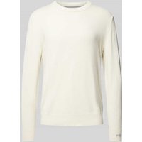 Pepe Jeans Strickpullover aus Baumwoll-Woll-Mix mit Kaschmir-Anteil Modell 'Andre' in Offwhite, Größe XXL von Pepe Jeans