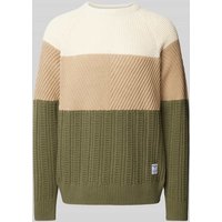Pepe Jeans Strickpullover mit Strukturmuster Modell 'CODY' in Oliv, Größe M von Pepe Jeans