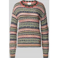 Pepe Jeans Strickpullover mit gerippten Abschlüssen Modell 'NADJA' in Weiss, Größe XL von Pepe Jeans