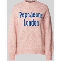 Pepe Jeans Strickpullover mit gerippten Abschlüssen Modell 'NALA' in Rosa Melange, Größe XL Pepe Jeans Strickpullover mit gerippten Abschlüssen Modell 'NALA' in Rosa Melange, Größe XL von Pepe Jeans