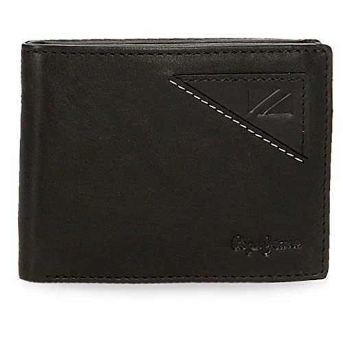 Pepe Jeans Striking Geldbörse mit Kartenhalter, Braun, 11 x 7 x 1,5 cm, Leder, braun, Geldbörse mit Kartenfach von Pepe Jeans