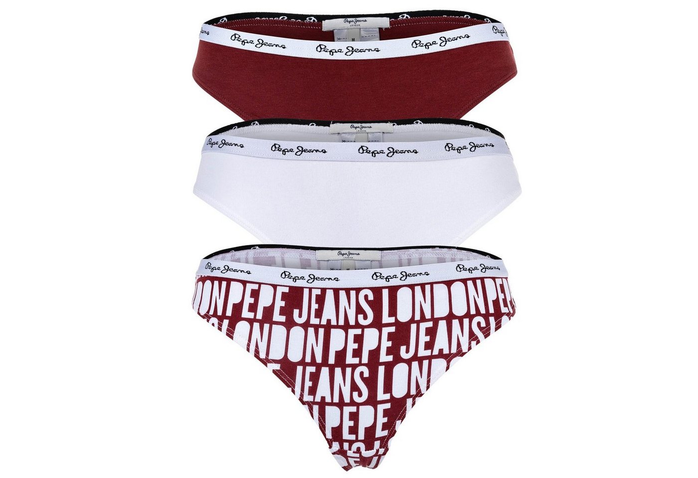 Pepe Jeans String Damen Strings, 3er Pack- CLASSIC THONG AO von Pepe Jeans