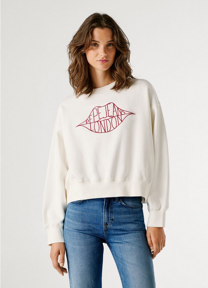 Pepe Jeans Sweatshirt BERNIS mit Rundhals, bestickt von Pepe Jeans