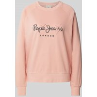 Pepe Jeans Sweatshirt mit Label-Print Modell 'LUPITA' in Rose, Größe M Pepe Jeans Sweatshirt mit Label-Print Modell 'LUPITA' in Rose, Größe M von Pepe Jeans