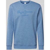 Pepe Jeans Sweatshirt mit Label-Stitching Modell 'Nouvel' in Blau, Größe XXL von Pepe Jeans