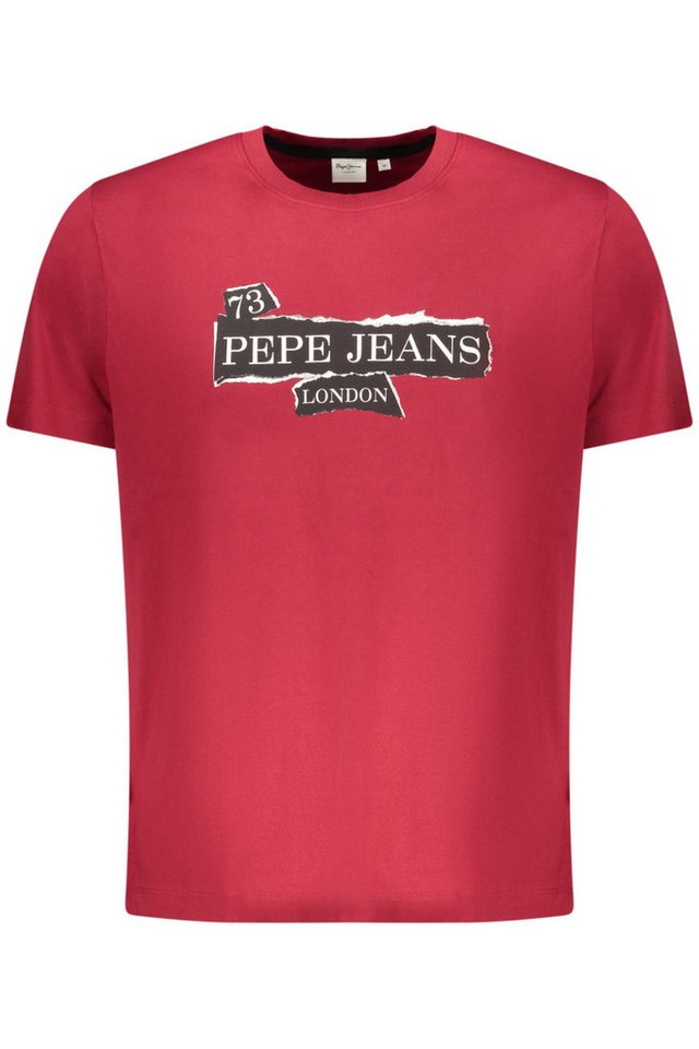 Pepe Jeans T-Shirt Herren Kurzarm T-Shirt in Rot aus nachhaltiger von Pepe Jeans