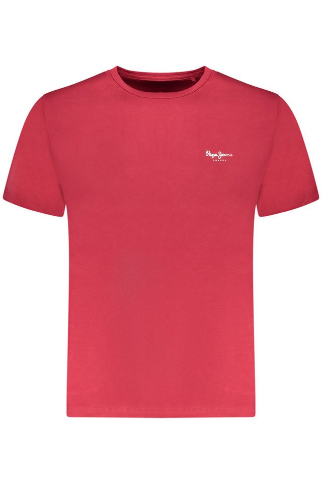 Pepe Jeans T-Shirt Herren T-Shirt Rot - Schlanker Schnitt, Nachhaltige von Pepe Jeans