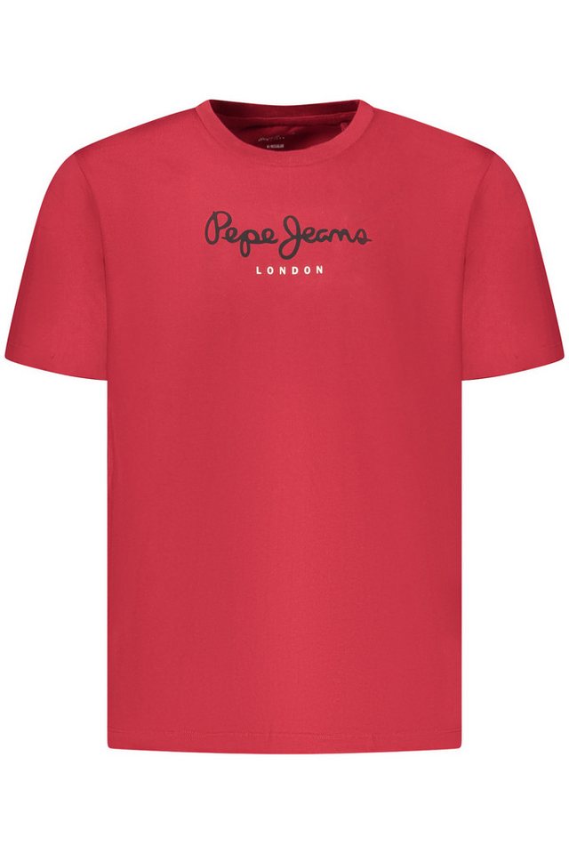 Pepe Jeans T-Shirt Stilvolles Herren Kurzarm T-Shirt in Rot aus von Pepe Jeans