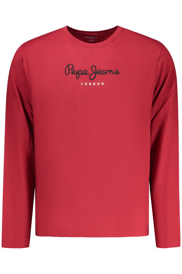 Pepe Jeans T-Shirt Stilvolles Herren Langarmshirt in Rot aus von Pepe Jeans