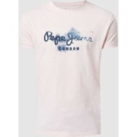 Pepe Jeans T-Shirt aus Baumwolle Modell 'Golders' in Hellrosa, Größe XS Pepe Jeans T-Shirt aus Baumwolle Modell 'Golders' in Hellrosa, Größe XS von Pepe Jeans