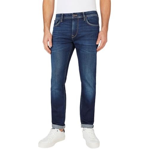 Pepe Jeans Tapered Jeans für Herren, Blau (Denim-CT3), 28W / 32L von Pepe Jeans