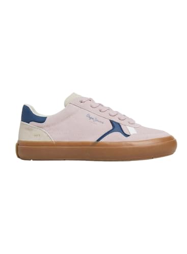 Pepe Jeans Travis Retro Leder Turnschuhe rosa von Pepe Jeans