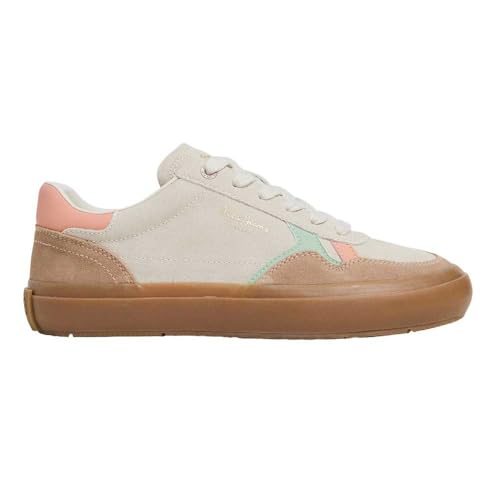 Pepe Jeans Travis Retro Off-White Leder Turnschuhe von Pepe Jeans