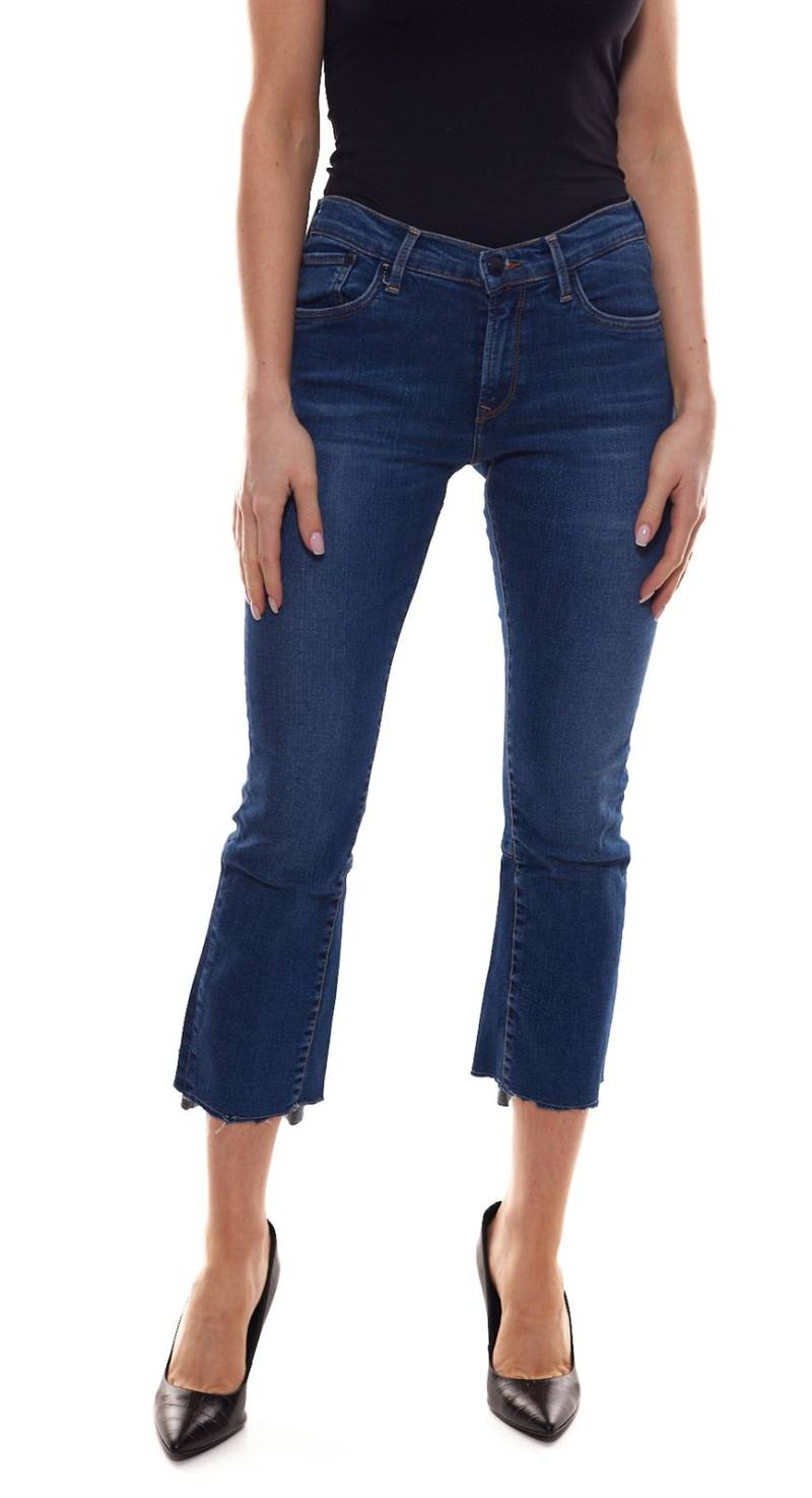 Pepe Jeans Victoria Ruffles Slim Fit Jeans coole Mid Rise Hose für Damen Blau von Pepe Jeans
