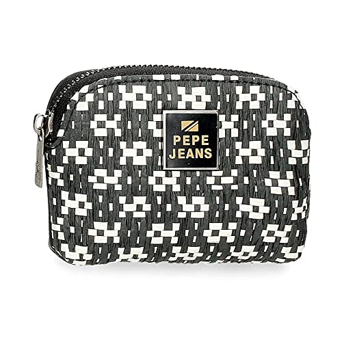 Pepe Jeans Lana Geldbörse Schwarz 12x8x2 cm Kunstleder von Pepe Jeans