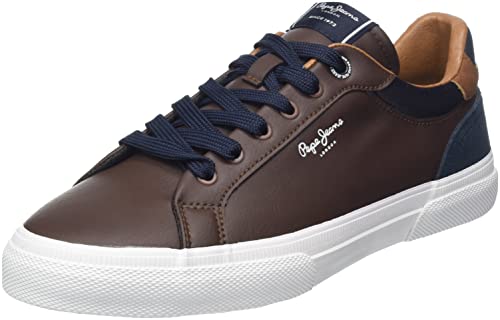 Pepe Jeans on Court Leder Turnschuhe Braun von Pepe Jeans