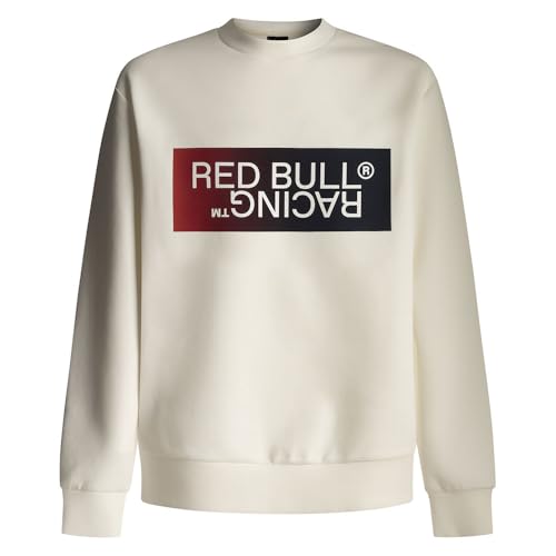 Red Bull Racing X Pepe Jeans Herren Ombre Logo Crew Sweatshirt, Weiß (gebrochenes Weiß), XL von Red Bull Racing X Pepe Jeans