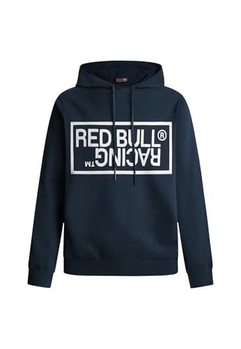 Red Bull Racing X Pepe Jeans Herren RBR Intarsia Logo Knit Hoody Strickwaren, Blue (Dulwich Blue), L von Pepe Jeans